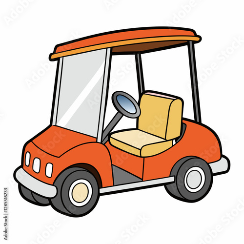 golf cart isolated on white