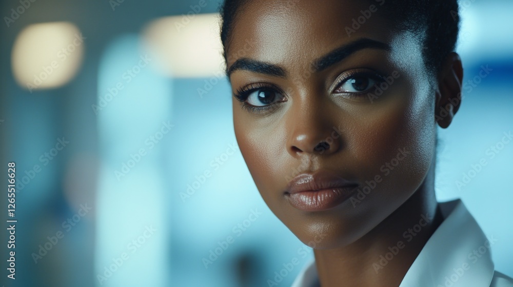 Compassionate female healthcare professional in a white coat, embodying care and dedication in her role. Compassionate female healthcare professional in a white coat, embodying care and dedication in her role.