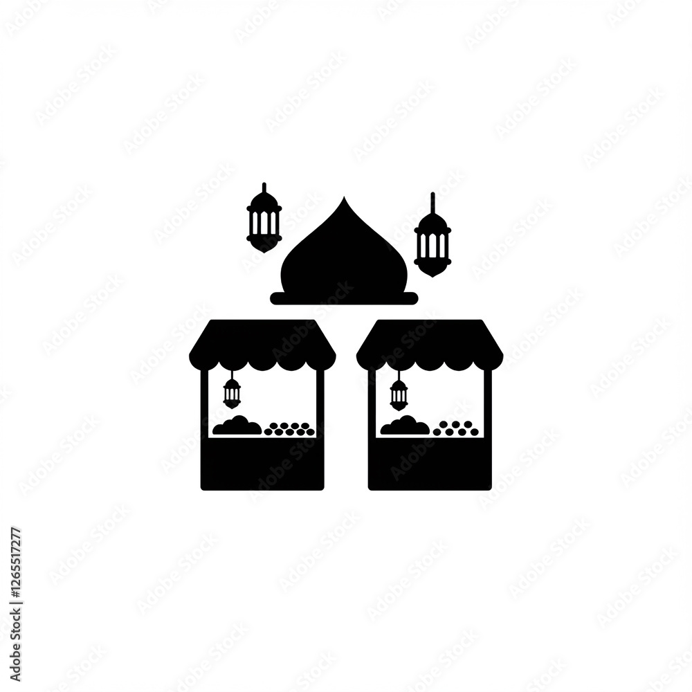 Ramadan Event Silhouette Vector Art Illustration Design Ramadan Event Silhouette Vector Art Illustration Design