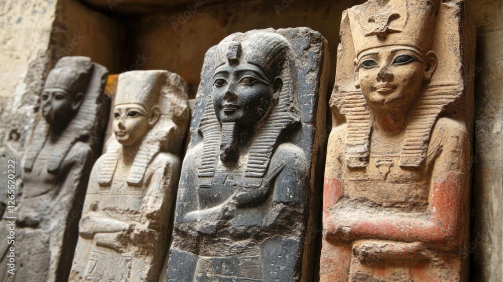 Fototapeta premium Ancient Egyptian Statues in a Museum Shop