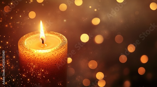 Wallpaper Mural A glowing candlelight background with warm golden hues and soft bokeh. Torontodigital.ca