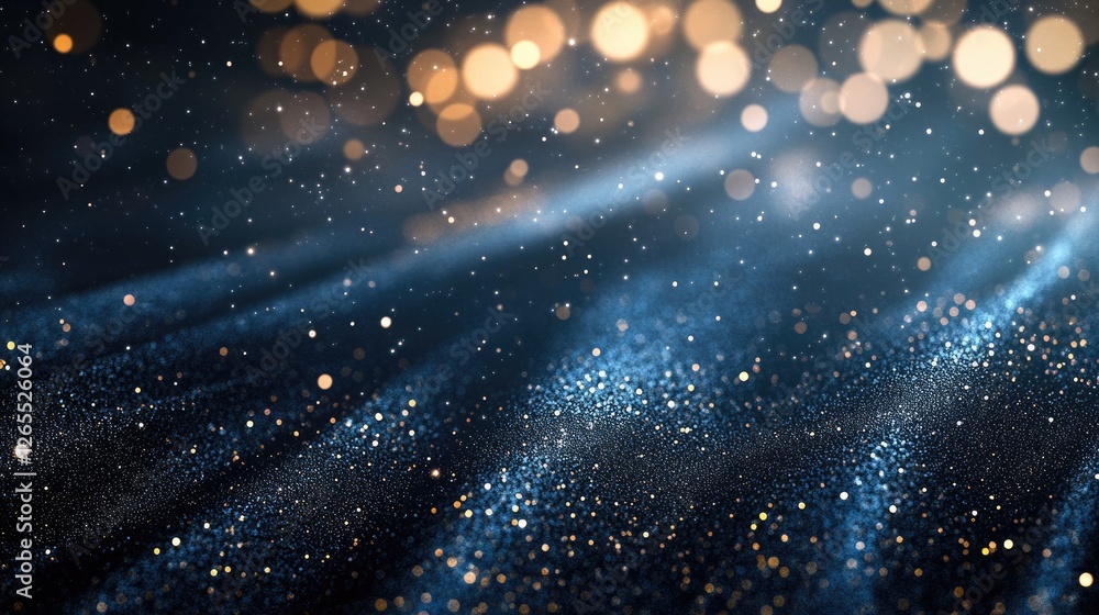 Fototapeta premium A high-end luxury background with fine, glittering particles on matte black.