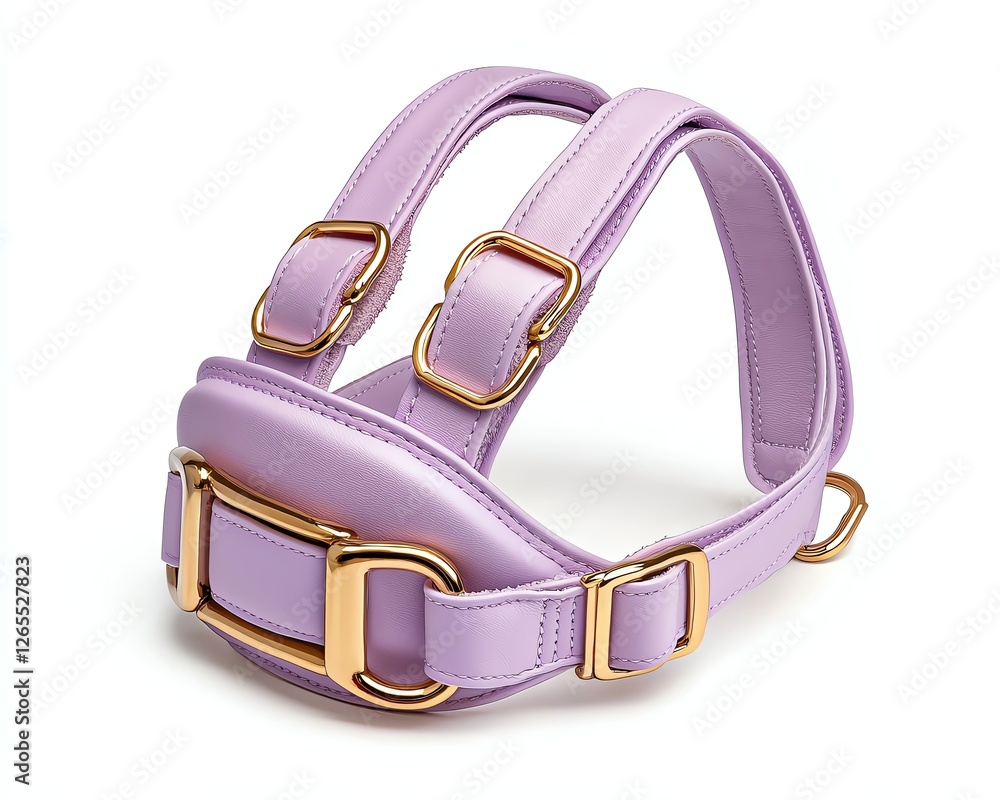 Sustainable Pet Fashion is visualized as a Stylish lavender pet harness featuring elegant gold accents, Sustainable Clothing Fashion for Petfluencer Sustainable Pet Fashion is visualized as a Stylish lavender pet harness featuring elegant gold accents, Sustainable Clothing Fashion for Petfluencer