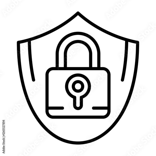 Privacy Outline Icon Style Design