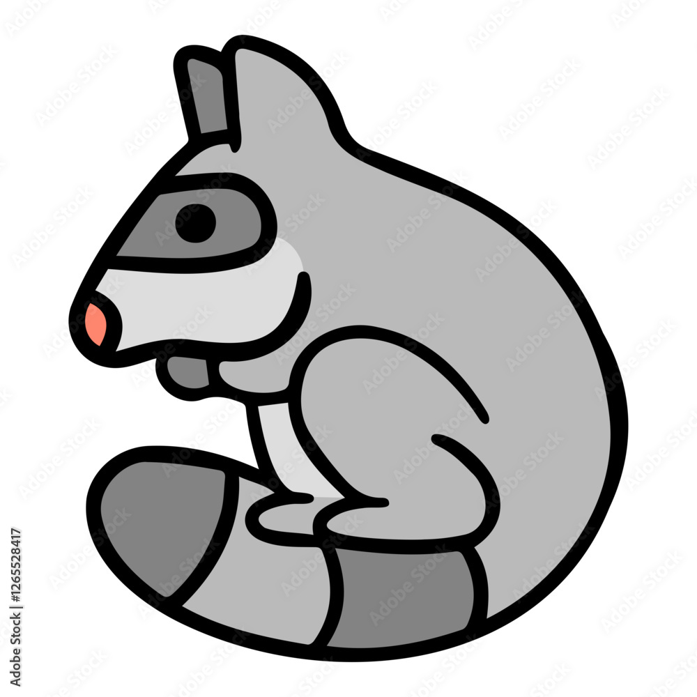 Fototapeta premium racoon icon