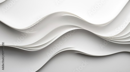 Wallpaper Mural Abstract White Paper Waves Background Torontodigital.ca