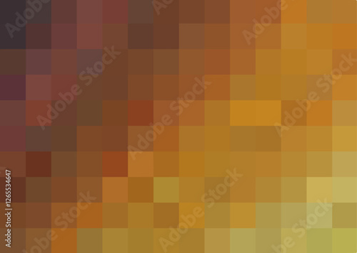 Warm Golden Brown Pixelated Vector Background with Earthy Tones and Abstract Mosaic Pattern for Elegant, Rustic, and Cozy Design Themes for digital artwork or design projects. EPS 10. Illustration