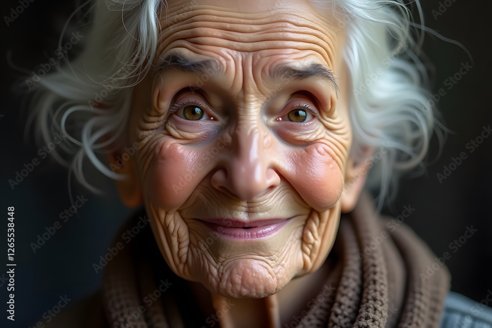 A hyper-detailed elderly woman’s face, wisdom and kindness written in every line. A hyper-detailed elderly woman’s face, wisdom and kindness written in every line.