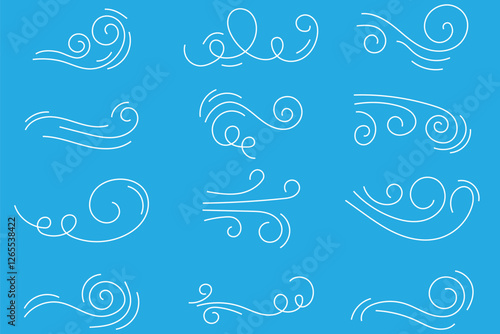 Wind icon set . vector illustration . 1176 