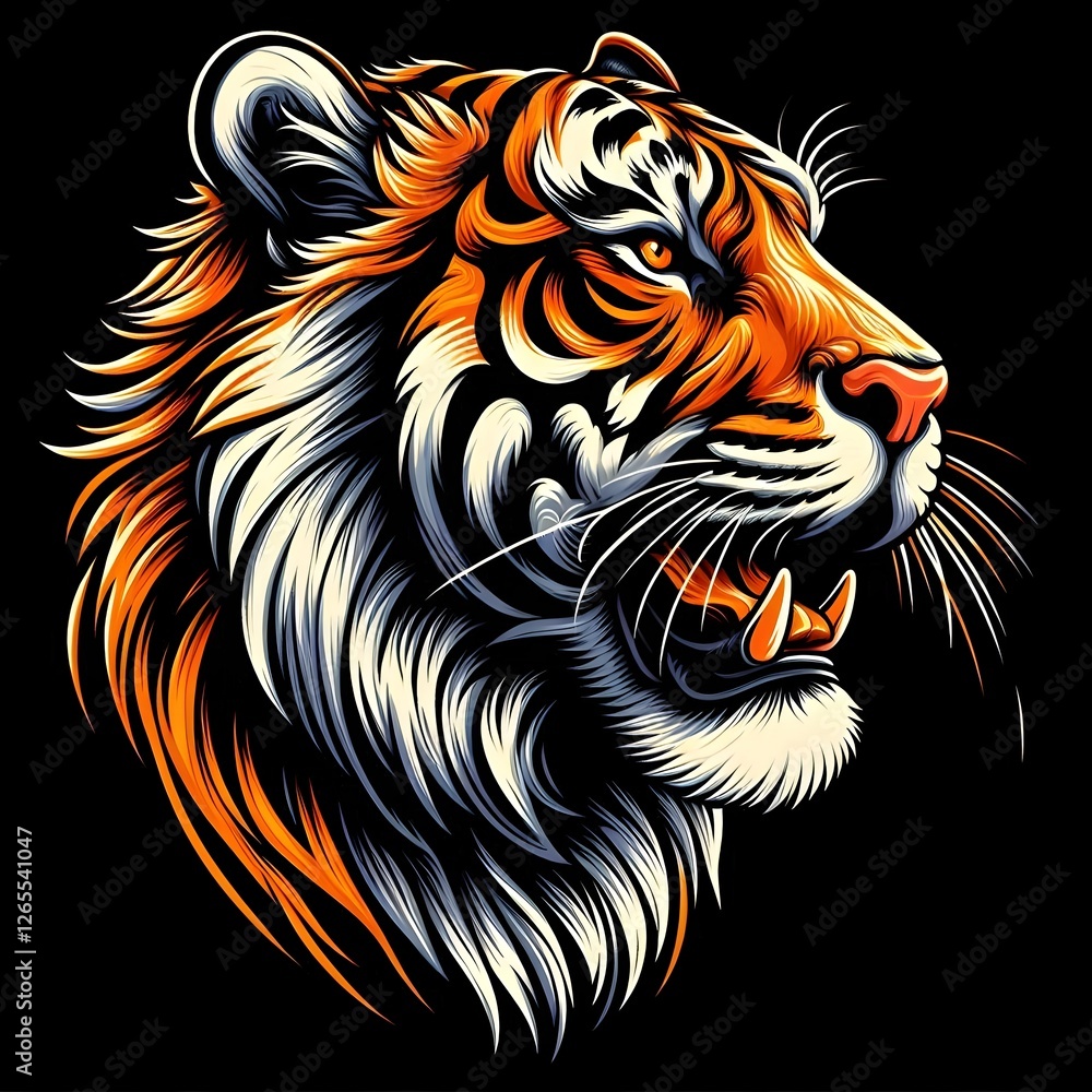 Fototapeta premium tiger head vector