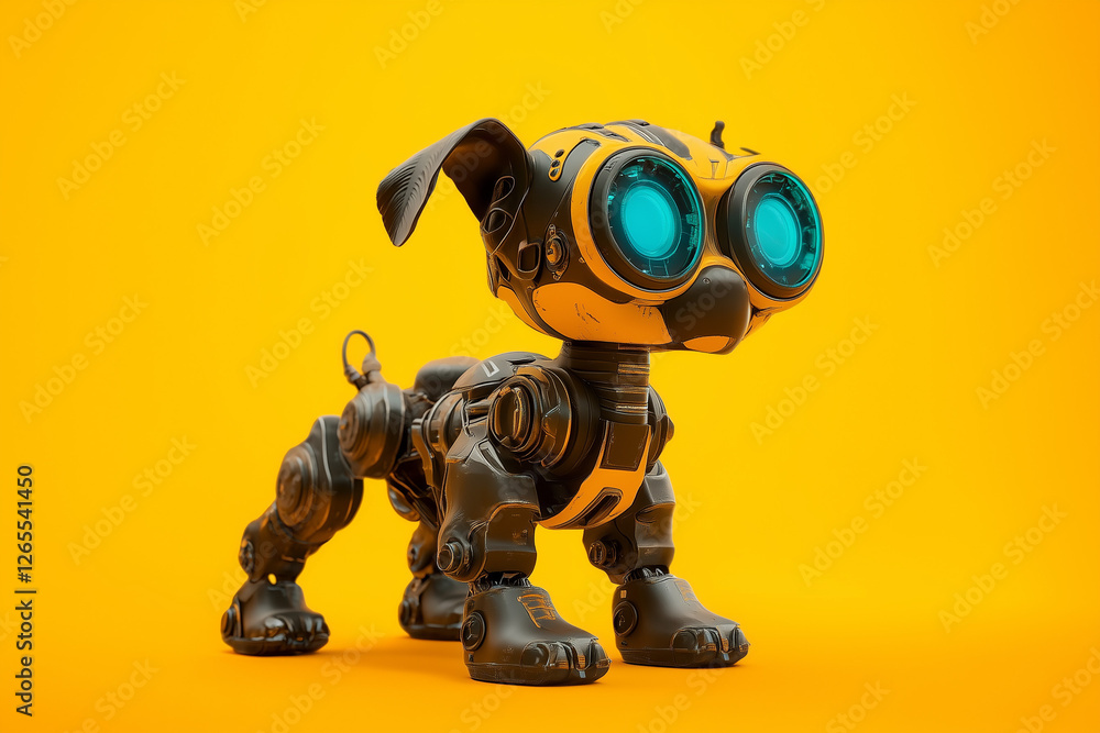 Robot Puppy Isolated on Background Robot Puppy Isolated on Background