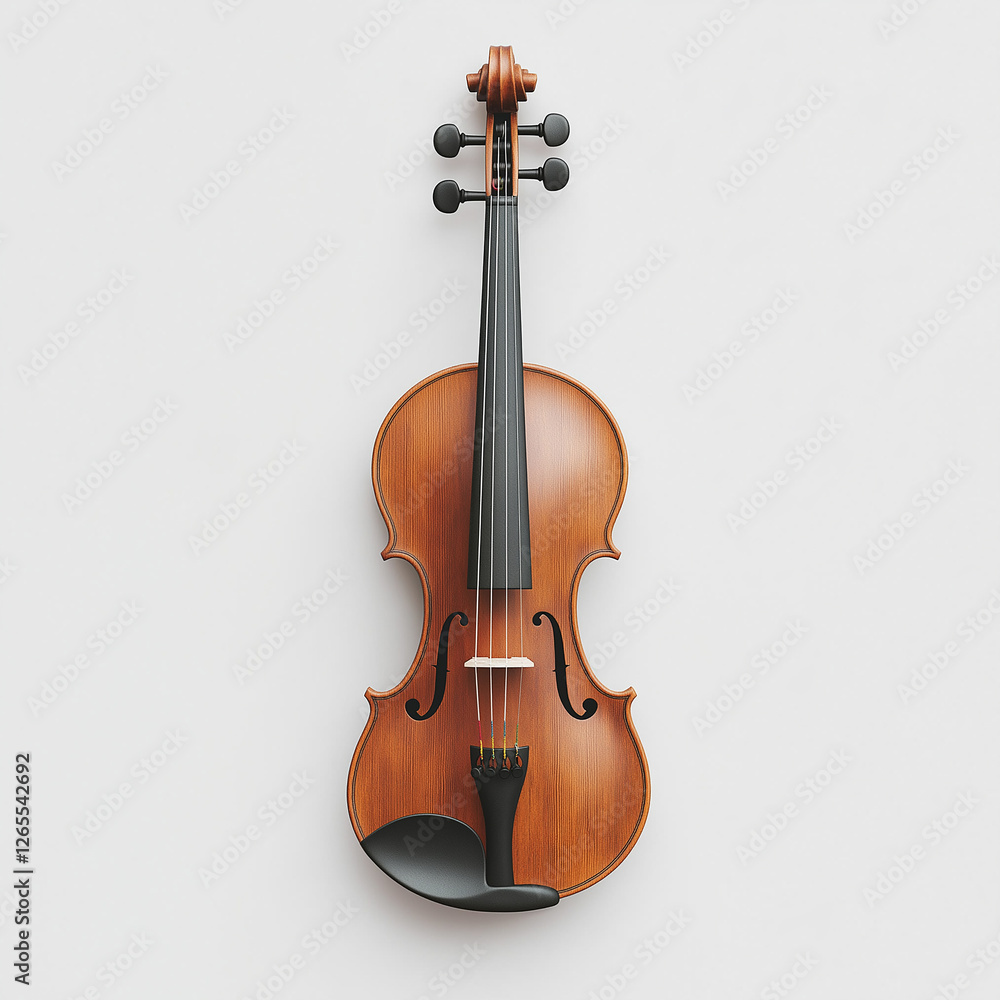 Fototapeta premium Top view of a violin