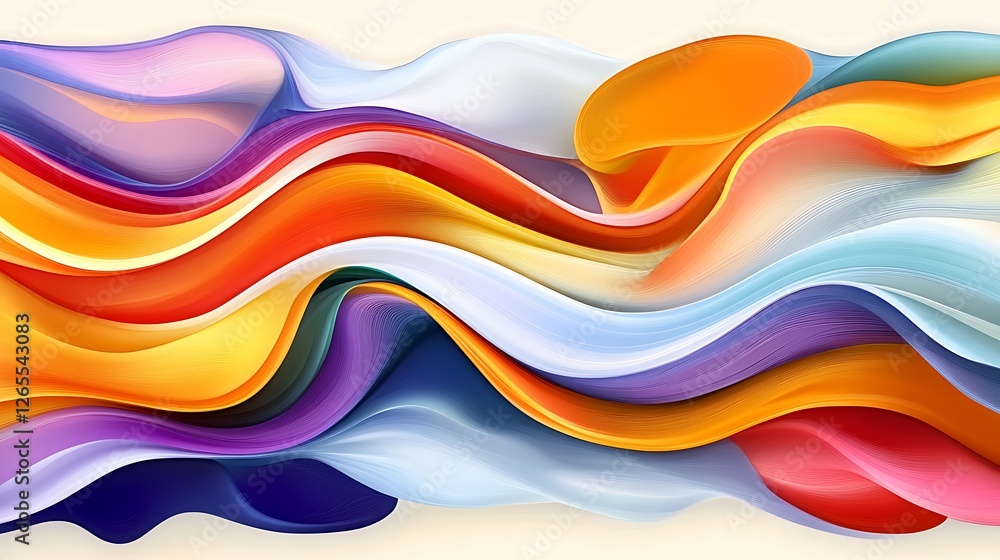 Vibrant Abstract Waves: A Digital Painting of Flowing Color AI Generated Vibrant Abstract Waves: A Digital Painting of Flowing Color AI Generated