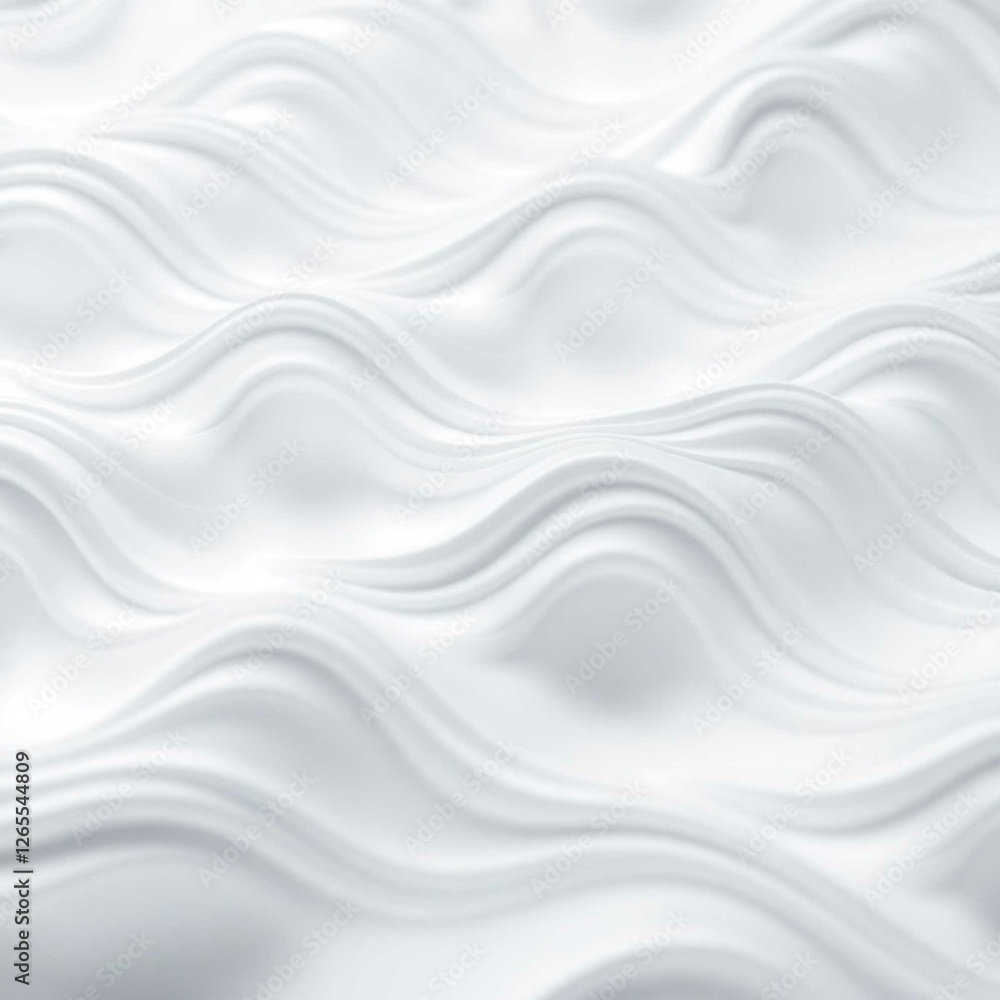 Obraz premium Futuristic sci-fi style tight close-up shot of a seamless white wave texture pattern background, monochromatic color scheme, abstract white wave forms, detailed focus, advanced technology, space 