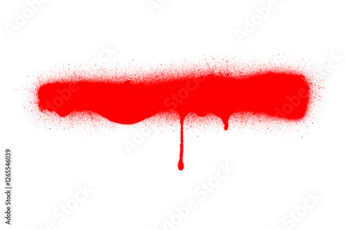 red spray paint splashes