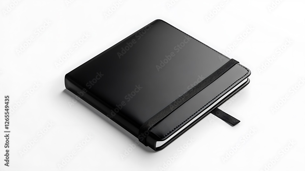 Sleek Black Sketchbook on a Clean Surface: Product Photography AI Generated Sleek Black Sketchbook on a Clean Surface: Product Photography AI Generated