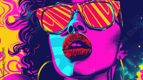 retro 90s pop art illustration