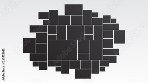 Mood board & branding interior presentation photo. collage frames boards mosaic frame photos pallet display & photo montage. vector illustration