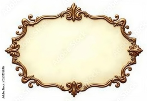 Wallpaper Mural Vintage ornate blank sign with intricate design, ideal for customizable messages and advertisements, featuring a classic and elegant look. Isolated on transparent background Generated with AI Torontodigital.ca