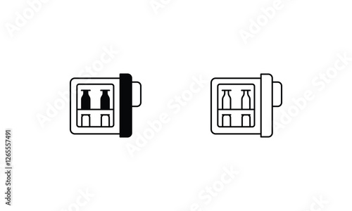 Minibar  icons set vector stock illustration