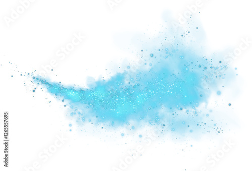 Wallpaper Mural Fantastic blue smoke background. Magic blue smoke with glitter and small particles of twinkling stars. Fog with luminous particles. Blue vapor with stardust. Morning fog over land or water. PNG. Torontodigital.ca