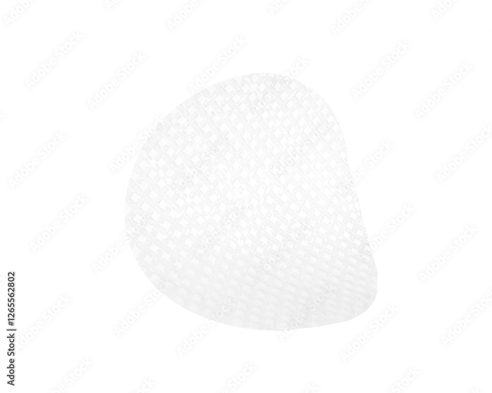 One edible rice paper sheet in air isolated on white One edible rice paper sheet in air isolated on white