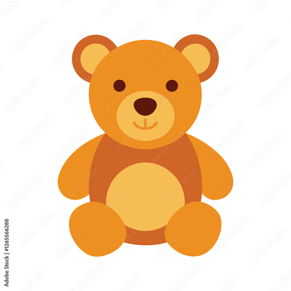 Obraz premium A cute teddy toy bear colorful vector illustration