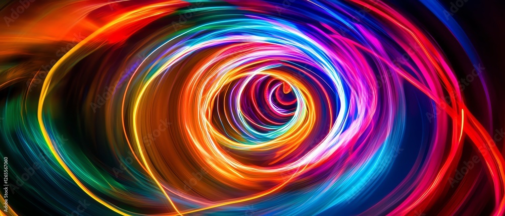 Neon light vortex with spiraling tunnel effects and high-speed motion visuals Neon light vortex with spiraling tunnel effects and high-speed motion visuals