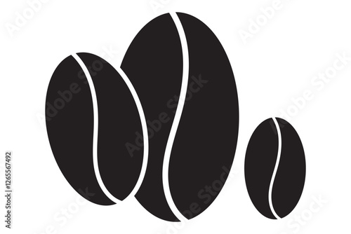 Coffee bean icon. Coffee seed sign set. Caffeine vector symbol isolated on white background. 1176