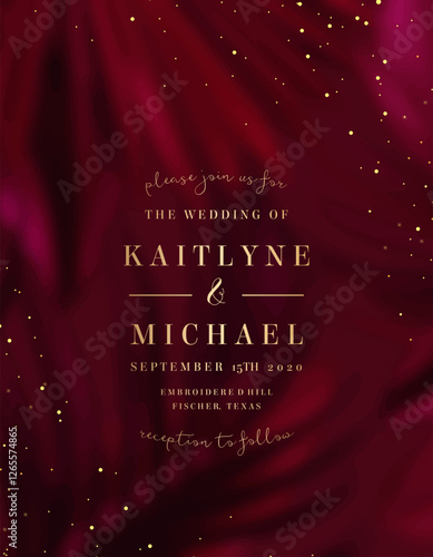 Classic magenta tropical forest foliage vector background. Dark palm leaves wedding invitation. Exotic tree card texture. Starring sky art. Wine save the date. Elegant outdoor party template garland