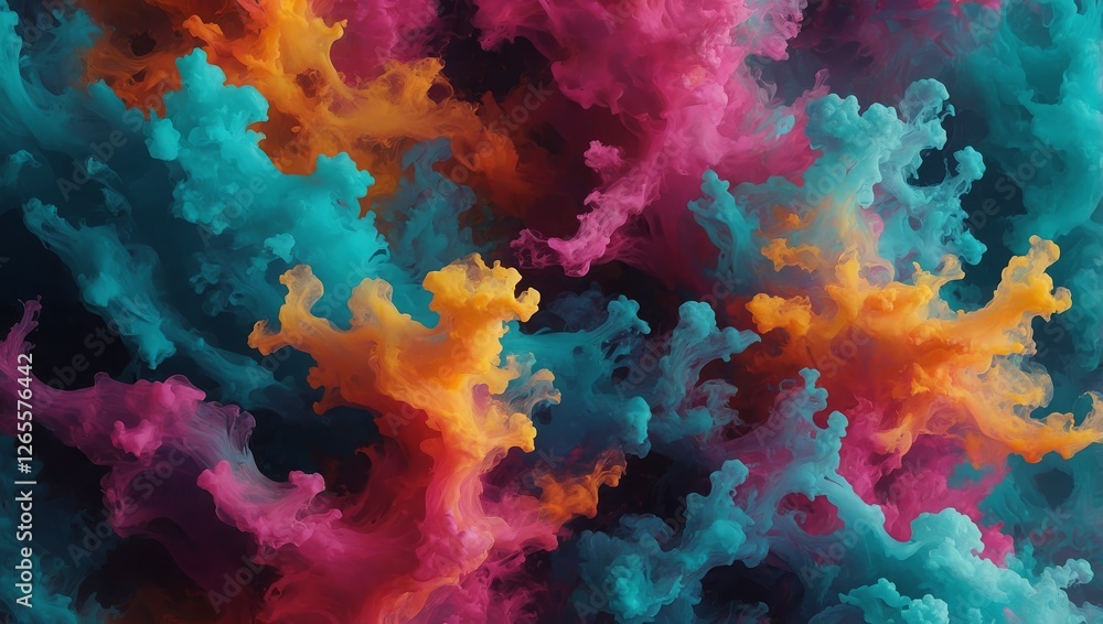A vibrant abstract background featuring a seamless blend of multiple colors in a smooth gradient A vibrant abstract background featuring a seamless blend of multiple colors in a smooth gradient
