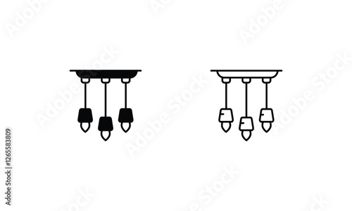 Celling Light icons set vector stock illustration
