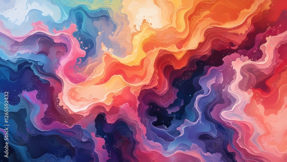 Abstract Chromatic Waves: A Symphony of Color and Form