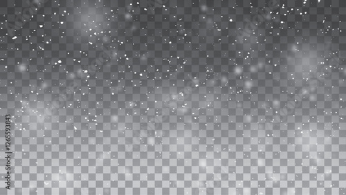 Christmas glowing bokeh confetti light and glitter texture overlay for your design. Snow blizzard, snow background