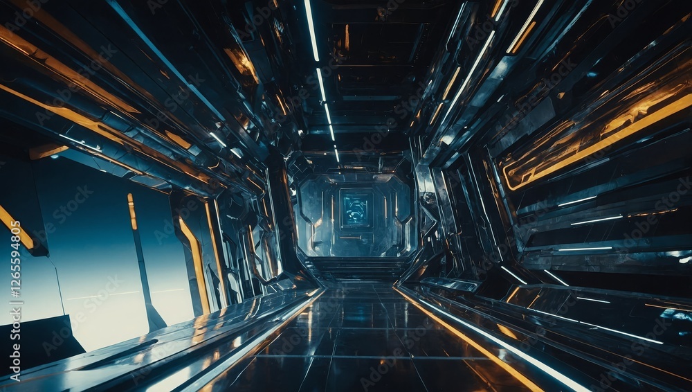 Fototapeta premium Abstract futuristic shape