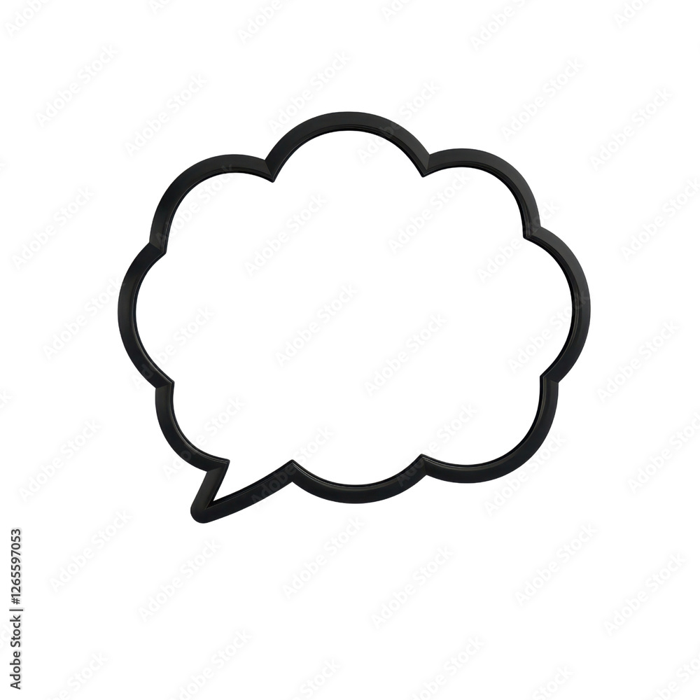 Speech bubble graphic design element isolated on transparent background for communication concepts and social media interactions in modern graphics Speech bubble graphic design element isolated on transparent background for communication concepts and social media interactions in modern graphics
