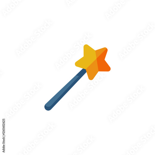 Magic wand with a star tip Vector