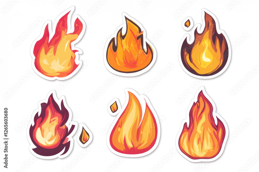 A collection of vibrant flame illustrations showcasing unique designs perfect for creative projects, representing energy, passion, and dynamic movement in art. A collection of vibrant flame illustrations showcasing unique designs perfect for creative projects, representing energy, passion, and dynamic movement in art.