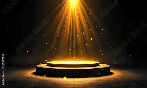 Stage with spotlight dark background glowing stage