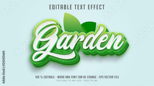 garden editable text effect