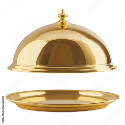 tray with food service isolated on transparent background