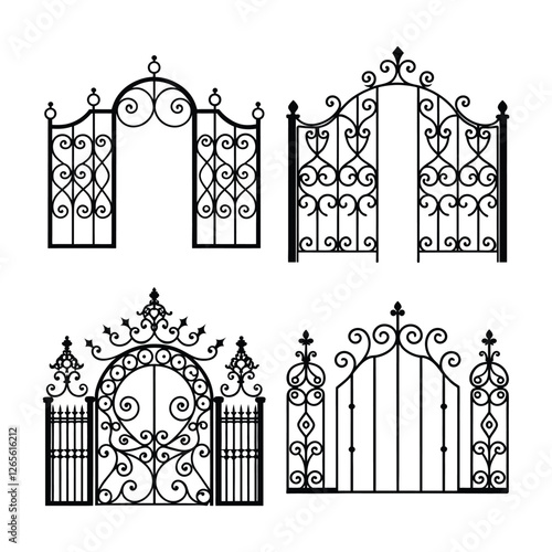 Decorative cast iron Victorian gates ornament