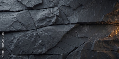 Wallpaper Mural Black slate rock background texture with a rough and uneven surface creating a dark and moody backdrop Torontodigital.ca
