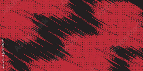 Red halftone dots blue color pattern gradient grunge texture background. Dot pop art comic sport style vector illustration. Eps10