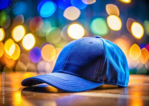 Wallpaper Mural Blue Cap Bokeh Background: Stylish Headwear Photography Torontodigital.ca