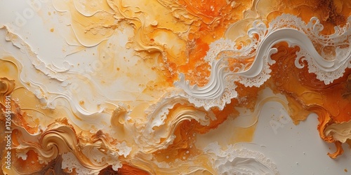 Abstract Baroque Inspired Artwork with Rich Textures and Warm Golden Light.