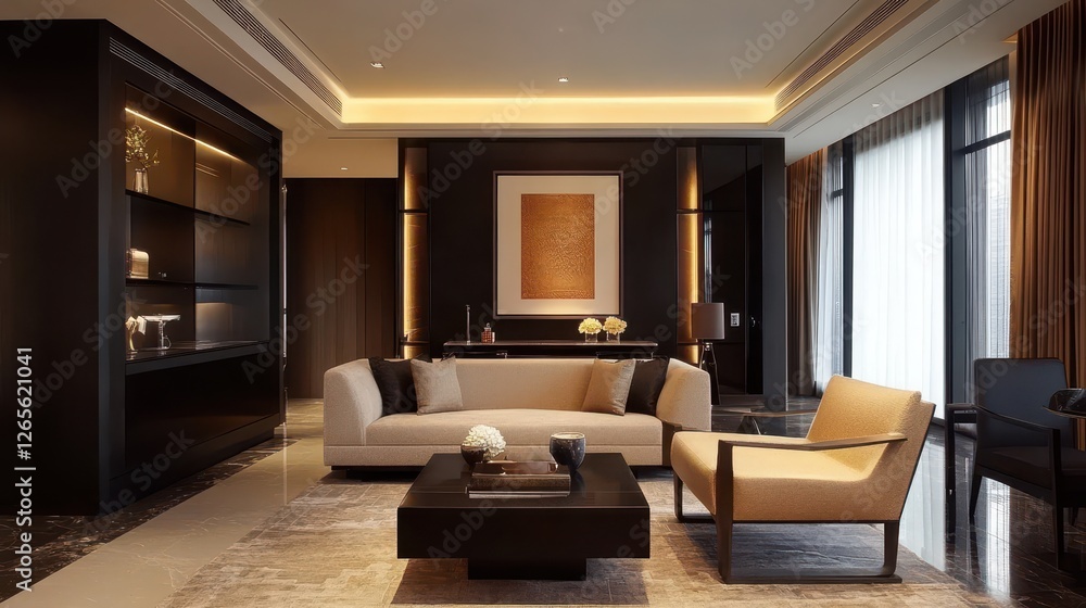 Classy living room design featuring modern furniture and decor Classy living room design featuring modern furniture and decor