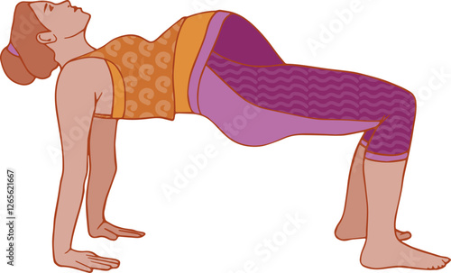 illustration de yoga féminin et prénatal