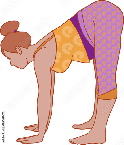 illustration de yoga féminin et prénatal