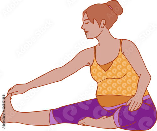 illustration de yoga féminin et prénatal